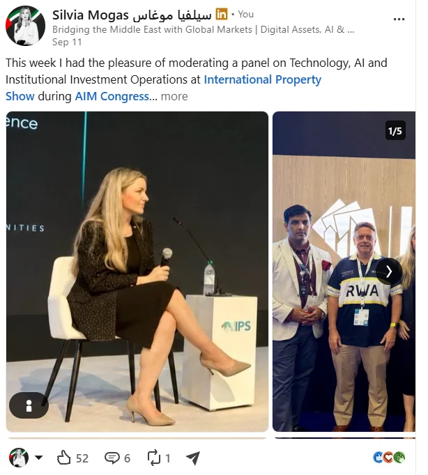 Screenshot of my post: Panel at AIM Congress