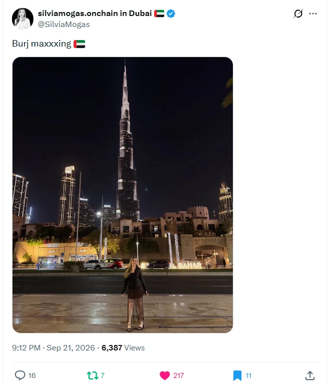 Screenshot of my post: Burj maxxxing