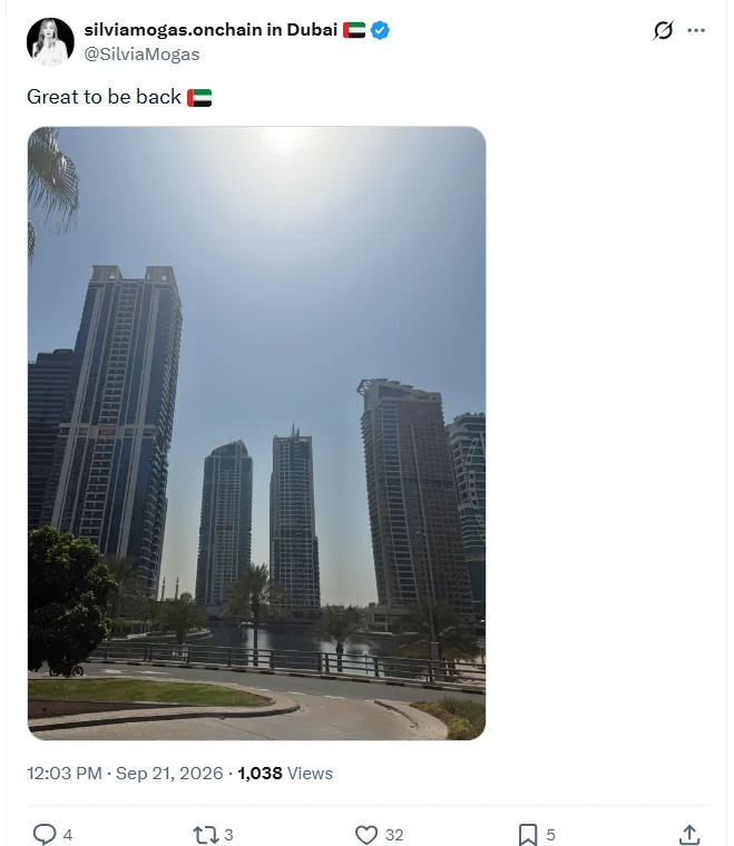 Screenshot of my post: Great to be back